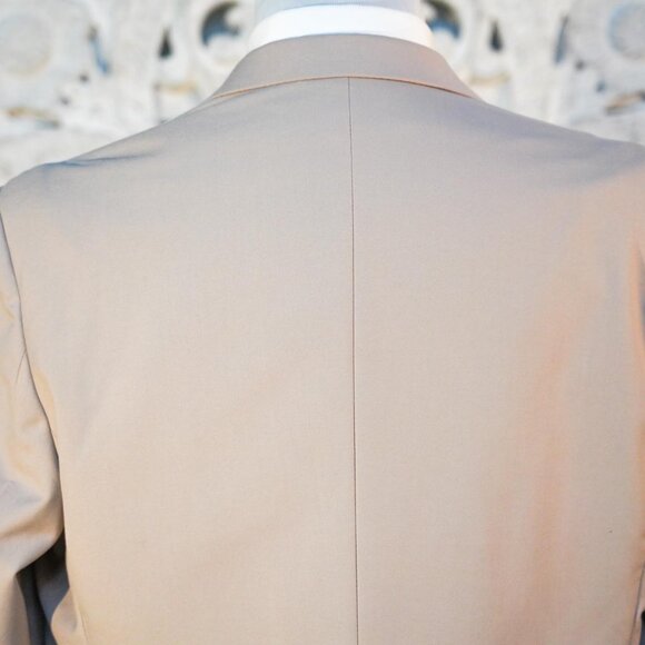 Men’s Beige Blazer Jacket - Size 46 (Large/XL), Modern Fit, Single Breasted - Picture 6 of 10